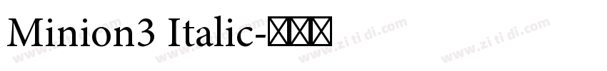 Minion3 Italic字体转换